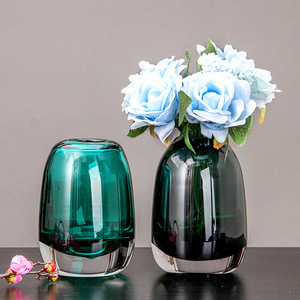 Vase cubique chinois en <span class=keywords><strong>verre</strong></span> bleu et blanc, fabrication chinoise, import - Product Image 3