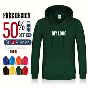Sudadera con Capucha Personalizada con Logotipo, Talla Grande, de Algodón y Poliéster con Forro Polar, Lisa, para Hombre - Product Image 4