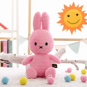 Kawaii 30cm Bunny Toy Custom Plush Long Ear Rabbit Stuffed Toy Handmade Knitted Baby Soothing Bunny Stuffed Animal