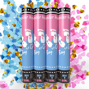 Articles de fête Garçon ou fille Bleu Rose Confetti Cannon Gender Reveal Confetti Party Popper - Product Image 4