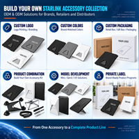 Kits de configuration Starlink pour yachts : Étui de protection en silicone pour Starlink Mini V5 Gen3, coussinet de protection de base, adaptateur de protection et organisateur de câbles