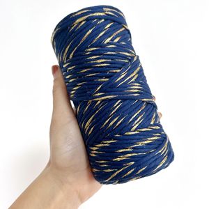 <span class=keywords><strong>Fil</strong></span> Métallique Mixte Simple Brin Macramé Cordon 100% <span class=keywords><strong>Coton</strong></span> Corde 3mm <span class=keywords><strong>Coton</strong></span> Corde Macramé DIY - Product Image 6