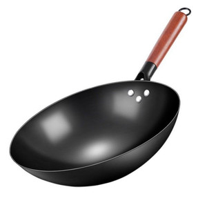 Padella con fondo antiruggine Wok antiruggine di seconda generazione in nitruro di ferro Non patinata per la cucina domestica - Product Image 1