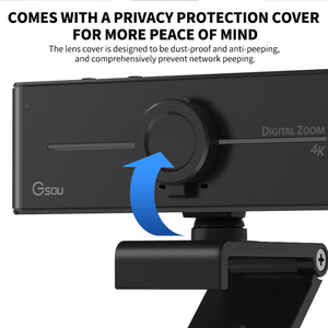 Gsou UHD 8MP Enfoque manual Cámara <span class=keywords><strong>web</strong></span> 4K 60fps Cámara <span class=keywords><strong>web</strong></span> Pc Cámara con micrófono Usb ABS Gua Stock Cámara <span class=keywords><strong>web</strong></span> 4K Full Hd - Product Image 6