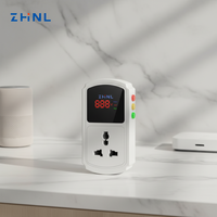 Protecteur de tension automatique monophasé réglable ZHNL 16A, stabilisateur de surtension AC 230V, prise EU, sécurité pour réfrigérateur