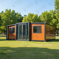 Maison conteneur extensible et étanche FLKT, design empilable, garantie 2 ans, usine source, villa modulaire préfabriquée moderne