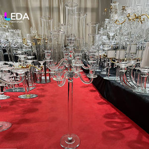 LEDA Bougeoirs en cristal Décorations de centre de mariage Ornements de mariage pour décorations de banquets de mariage - Product Image 2