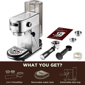 Máquina de Espresso Semiautomática de Acero Inoxidable PANCERKA para Hogar, Oficina, Hotel, Uso Doméstico y al Aire Libre, Ajustable - Product Image 6