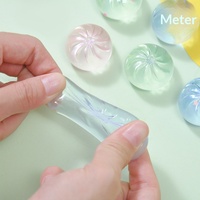 Jouet Squishy en TPR Transparent en Forme de Boulette, Mignon, Anti-Stress, Simulation Alimentaire, Mini Boule à Presser pour Décompression, Jouets Sensoriels en Gros