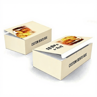 Conteneur alimentaire jetable biodégradable en papier kraft de qualité alimentaire pour poulet frit, boîte à lunch avec laminage mat et logo