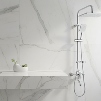Ensemble colonne de douche à effet pluie en acier inoxydable chromé TM-1005