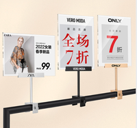 Support de Présentation Carré en Acier Inoxydable Écologique et Moderne pour Étiquettes de Prix et Porte-Présentoirs de Cartes pour Magasins de Vêtements