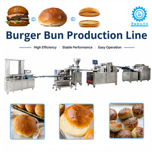 Ligne de production complète de pains à <span class=keywords><strong>burger</strong></span> rembourrés LONGYU SV-209, machine industrielle de fabrication de pains à hamburger fourrés pour <span class=keywords><strong>boulangerie</strong></span> - Product Image 1