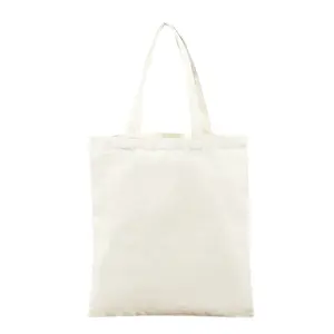 生态个性化设计空白可重复使用购物背心棉手提袋，带定制印刷标志的帆布手提袋，用于杂货店/