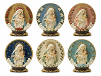 Plaque en résine 3D personnalisée représentant la Vierge Marie et l'Enfant Jésus, ornement religieux pour la maison, la voiture ou comme cadeau
