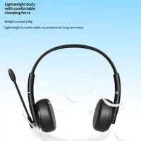 Casque de centre d'appels avec port USB et répartiteur 3,5 mm, idéal pour l'éducation, le bureau, le gaming, la banque, le service client en sortie ligne, intra-auriculaire