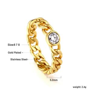 Anillo de Compromiso de Moda Personalizado, Anillos de Diamantes de Calidad, Joyería Chapada en Oro de 18K, Anillo de Circonio para Mujer - Product Image 2