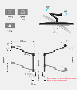 ชุดขาตั้งเซลฟี่แบบตั้งโต๊ะพร้อมไฟวงแหวน LED <span class=keywords><strong>6</strong></span>-10 นิ้ว ไมโครโฟน และที่ยึด ใช้งานร่วมกับแล็ปท็อป จอภาพ แท็บเล็ต และโทรศัพท์ - Product Image 4