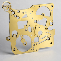 Plaque de mouvement d'horloge en laiton découpée au laser en usine, pièce d'horlogerie découpée au laser CNC
