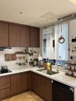 Armoire de cuisine de style européen Prima avec finition mélamine pour bâtiments résidentiels modernes