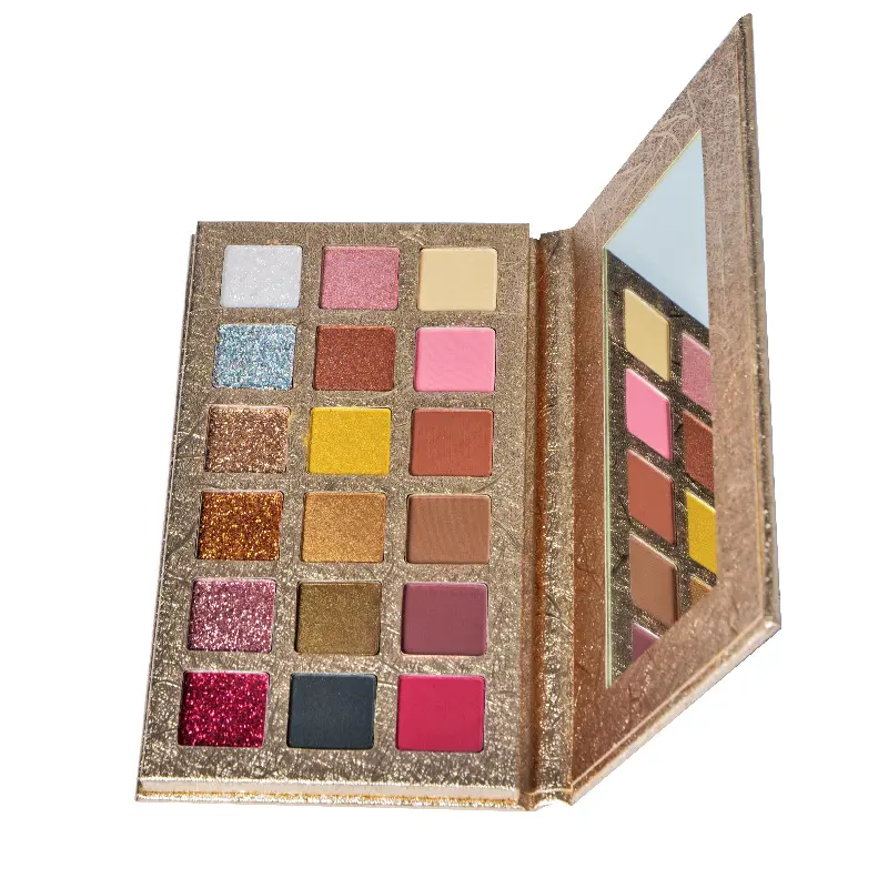 Paleta de sombras de ouro rosado, 18 cores, sombras de olho, brilhantes, foscas, pro, maquiagem dos olhos, cosméticos, melhor qualidade