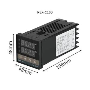 Regolatore di Temperatura PID REX-C100 con Display Digitale, Termostato con Uscita Relè SSR, Compatibile con REX C400 C700 C900, 110V-220VAC, Sensori K E J PT100 CU50 - Product Image 2