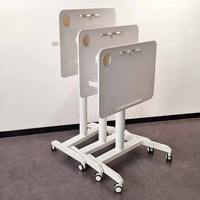 Bureau mobile ergonomique moderne à hauteur réglable avec vérin à gaz et plateau inclinable pour le bureau, l'hôpital, l'école et la maison