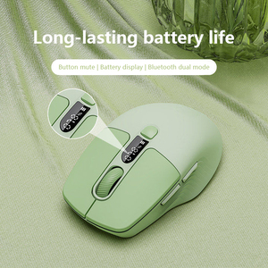 2.4g वायरलेस डुअल मोड मिनी माउस स्क्रीन डिस्प्ले यूएसबी इंटरफेस पावर चार्जिंग लैपटॉप ऑफिस के लिए साइलेंट गेमिंग-यूनिवर्सल माउस - Product Image 3