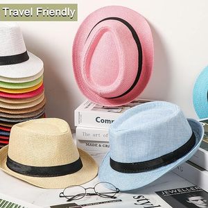 Chapeaux de fête cubains en vrac de paille <span class=keywords><strong>Chapeau</strong></span> Panama Casquettes à bord court Chapeaux habillés <span class=keywords><strong>pour</strong></span> hommes femmes - Product Image 6