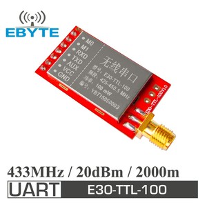Ebyte E30-433T20D SI4438/63 UART ระยะ 3 กม. 433MHz 20dBm DIP 21*36 มม. CE RoHs FCC LoRa โมดูลส่งสัญญาณไร้สาย RF - Product Image 3