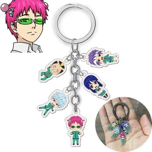 Porte-clés en acrylique décoratif <span class=keywords><strong>Anime</strong></span> La vie désastreuse de Saiki K. Saiki <span class=keywords><strong>Kusuo</strong></span>, pendentif pour sacs à dos d'étudiant, cadeaux - Product Image 1