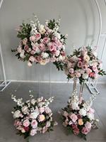 Arche florale artificielle K62 avec roses et verdure pour mariage, Noël, remise de diplôme, décoration de scène