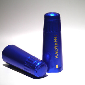 Capsules de champagne en aluminium doré avec logo personnalisé en relief, réutilisables, pour bouteilles de vin mousseux, avec ligne de déchirement, thermorétractables - Product Image 5