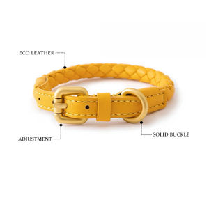 Collier tressé en cuir Laisse de marche Collier Corgi pour chien moyen Laisse réglable pour grand chien - Product Image 3