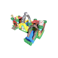 Structure gonflable combinée Fun Size Farm en PVC pour usage commercial extérieur