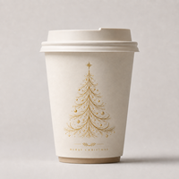 Boîte à frites de Noël personnalisée, emballage alimentaire pour les fêtes, conteneur en papier pour chips et frites, plats à emporter, OEM