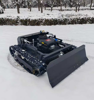 Tondeuse robot tout-terrain télécommandée 800mm 1000mm 1200mm avec moteur essence 4 temps pour désherbage
