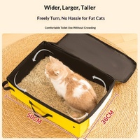 Bac à litière pour chat portable, pliable, pour les voyages, pour une utilisation en extérieur, bac à litière pour chat pour la voiture, pour chatons