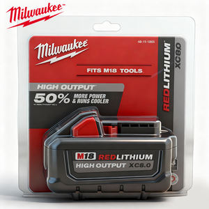 Batería de Iones de Litio <span class=keywords><strong>Milwaukee</strong></span> <span class=keywords><strong>M18</strong></span> XC8.0REDLITHIUM HIGH OUTPUT de 18 VAh, Batería para Herramientas Eléctricas <span class=keywords><strong>M18</strong></span> XC8.0 48-11-1880 - Product Image 2