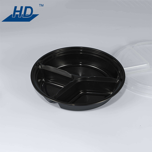 Pp container lưu trữ thực phẩm Vòng 12 3 ngăn bữa ăn chuẩn bị nhựa microwavable hộp đựng thức ăn - Product Image 6