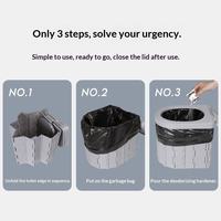 Toilette pliable avec porte-papier amovible pour le camping, l'extérieur et les situations d'urgence - Pot portable
