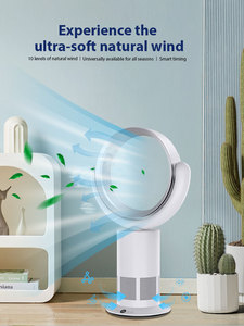 2025 <strong>New</strong> Arrival Round Shape Cooling Bladeless Table <strong>Fan</strong> Smart Household 360 Rotation Strong Wind Low Noise for Home - Product Image 2