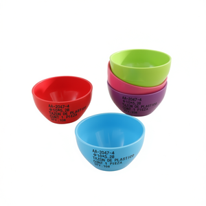 Juego de Tazones de Plástico Coloridos, Vajilla Moderna Apilable de 4 Pulgadas, AA-2047-4, Capacidad de 10L, Ideal para Fiestas, Duradero y Conveniente - Product Image 1