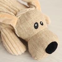 Écologique Durable Mignon Animal En Forme De Chien En Peluche Jouet À Mâcher Imitation Lin Coton Corde Style Classique Interactive Mouvement Jouet