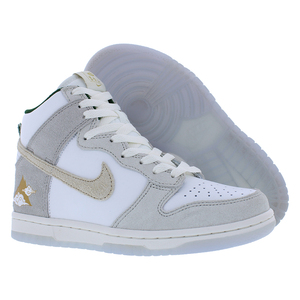 รองเท้าผ้าใบ Nike Dunk high Boys รองเท้าเด็กสีขาว/สีกากีไฟโรงเรียนออกแบบของแท้100% - Product Image 5