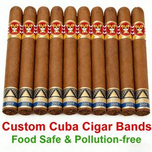 Autocollant personnalisé spécial avec logo de cigare, bandeaux de cigare pour le 50e anniversaire, logo personnalisé en relief, étiquettes en feuille pour la célébration - Product Image 4