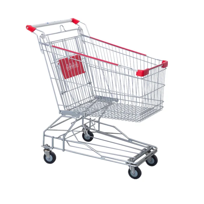 Asian Style 100L Grocery Cart Carrito De Compra Can Print Logo Luggage Cart Shopping Trolleys Carts