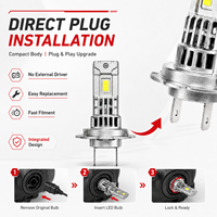 Phare LED tout-en-un SFIDA WM48 avec driver intégré, compatible Canbus, sans erreur EMC, super lumineux blanc 6000K