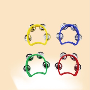 Campana de mano de 4 aros al por mayor, campana de palmadas para bebés, instrumento de percusión Orff, juguete de educación temprana para niños, para presentaciones y enseñanza. - Product Image 3