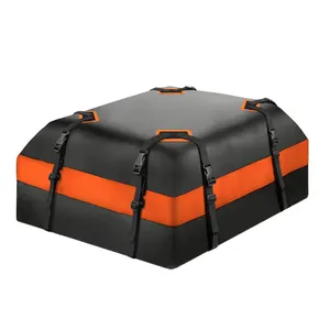 Durable 15 20 21 23 Cubic Ft Car Roof Bag 500D PVC Waterproof Travel TOP Storage Car Roof Bag For Outdoor Travelling